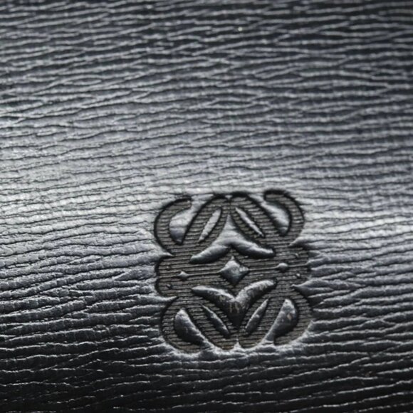 LOEWE Anagram Hand Bag Leather Black Auth - Picture 12 of 16